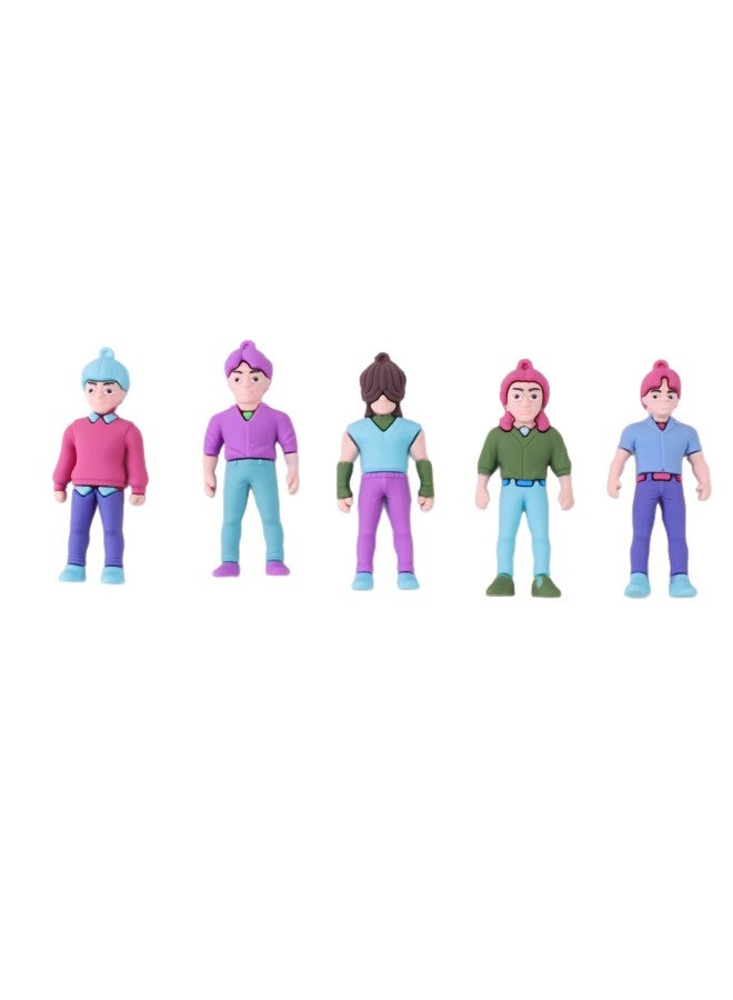 New Kpop Demon Hunter Girl Group Keychain Oversized Plush Doll Pendant Pvc Soft Rubber Trendy Toy Accessories - Image 5