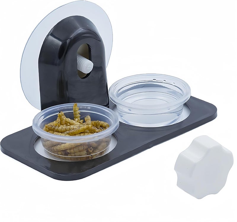 MRTIOO Crested Gecko Feeding Ledge [Non-Suction Cup], with 30 pcs 0.5oz Food Cups, Reptile Food Bowls and Water Dish for Lizard Or Other Small Pet Amphibian Feeder Ledge Accessories Supplies - Image 3
