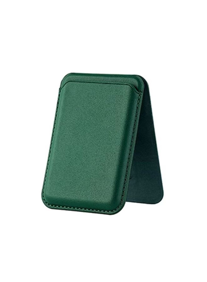 Magsafe Card Case For Apple 16 Strong Magnetic Adsorption IPhone Series Hinge Bracket Leather Case New-Color:Green Double Row Strong Magnetic Adsorption Exquisite Packaging Box - Image 1