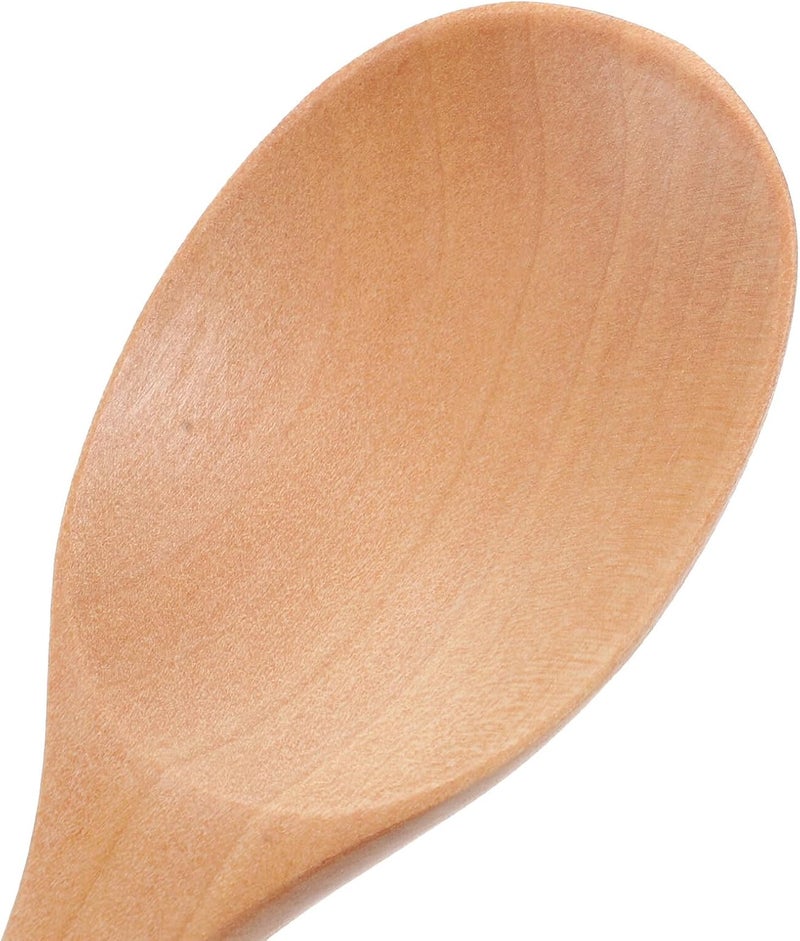 5pcs Long Handle Wood Spoons for Eating and Mixing, Natural Wood Soup Spoons Set 23x4cm, Food-safe Wooden Flatware for Kitchen and Dining - Image 3