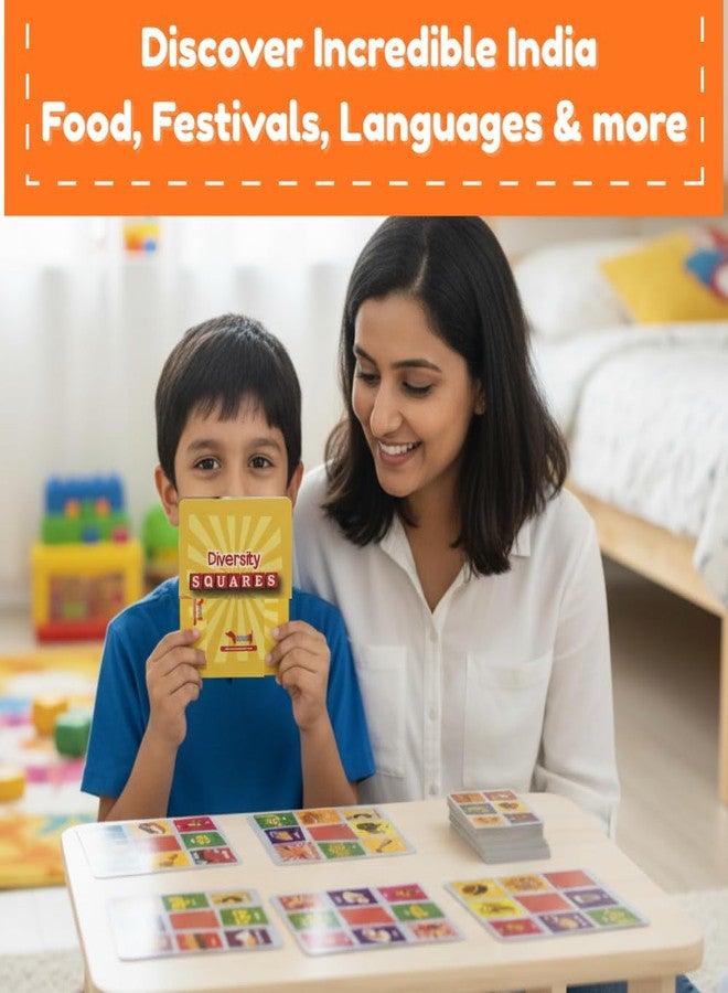 CocoMoco Kids Diversity Squares India Card Game for Kids | Learn About Indian Culture, Religions, Food, Dance, Languages | Educational Games, Birthday Return Gift for Kids 6-12 Years - Image 2