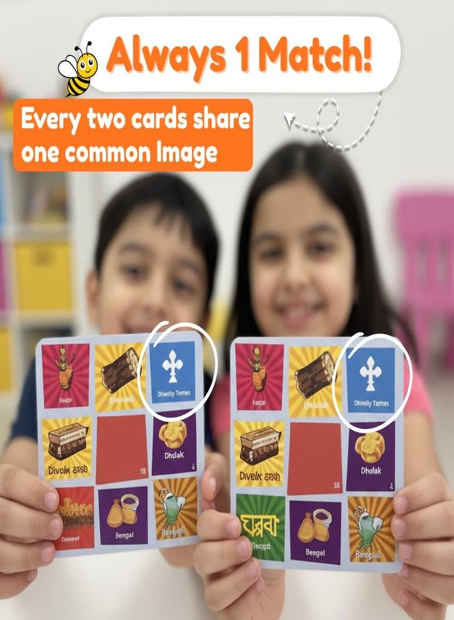 CocoMoco Kids Diversity Squares India Card Game for Kids | Learn About Indian Culture, Religions, Food, Dance, Languages | Educational Games, Birthday Return Gift for Kids 6-12 Years - Image 4