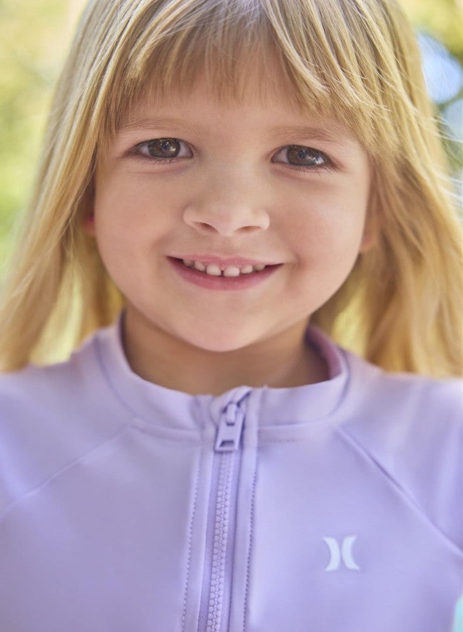 Hurley Long Sleeve Rash Guard Swim Suit 2-Piece Outfit Set - Image 2