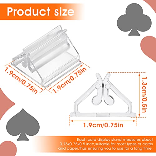 Aster 48 PCS Acrylic Card Stands Clear Game Card Stands Game Piece Holders Board Game Pieces Stand Markers for Cards Photos Memos Pictures Display - Image 5