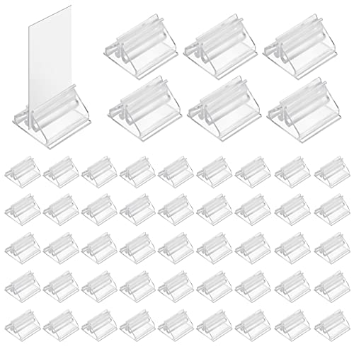 Aster 48 PCS Acrylic Card Stands Clear Game Card Stands Game Piece Holders Board Game Pieces Stand Markers for Cards Photos Memos Pictures Display - Image 1