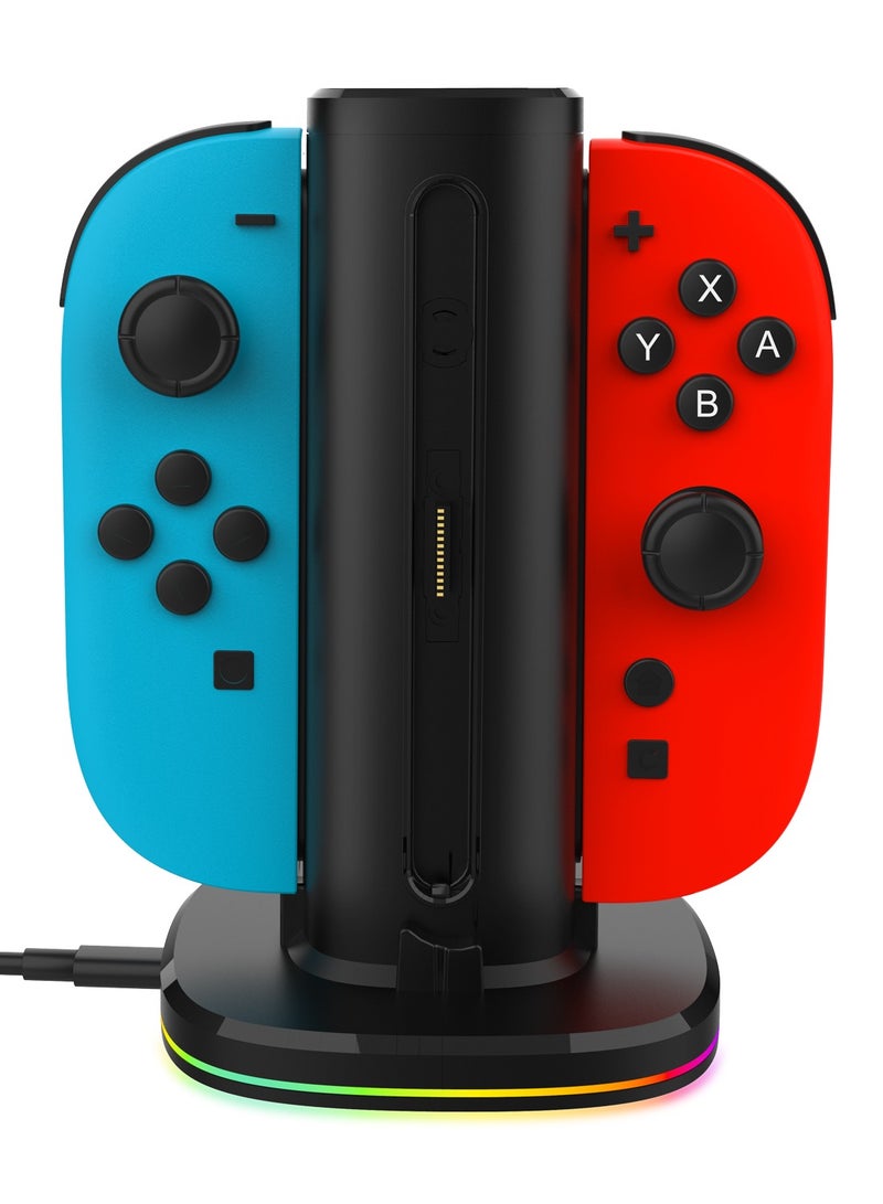 Storm Wyrm Quick Charge Charging Stand for NS2 Joy-Con Controller|Nintendo Switch2 Controller Charging Station with LED Adjustment | Plug and Play Quick Charger for Nintendo Switch 2 JOY-CON Controller - Image 1