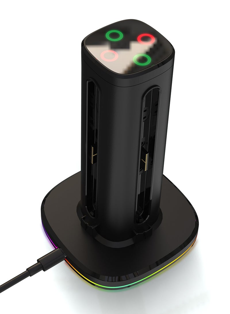 Storm Wyrm Quick Charge Charging Stand for NS2 Joy-Con Controller|Nintendo Switch2 Controller Charging Station with LED Adjustment | Plug and Play Quick Charger for Nintendo Switch 2 JOY-CON Controller - Image 2