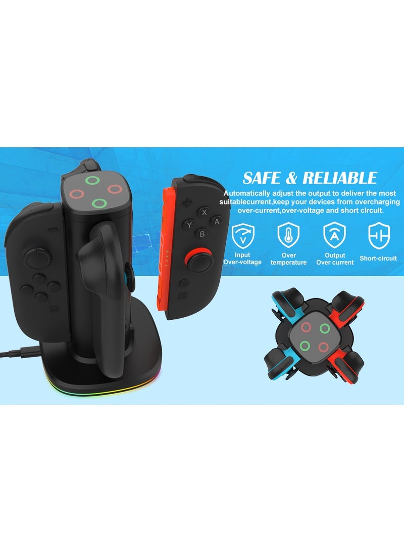 Storm Wyrm Quick Charge Charging Stand for NS2 Joy-Con Controller|Nintendo Switch2 Controller Charging Station with LED Adjustment | Plug and Play Quick Charger for Nintendo Switch 2 JOY-CON Controller - Image 5