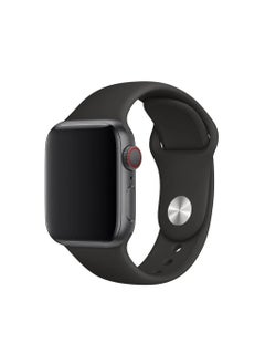 HEXABEX Apple Watch Strap/Band Compatible With 46mm/45mm/44mm/49mm Silicone Strap for Apple watch All Series Black  - Image 1