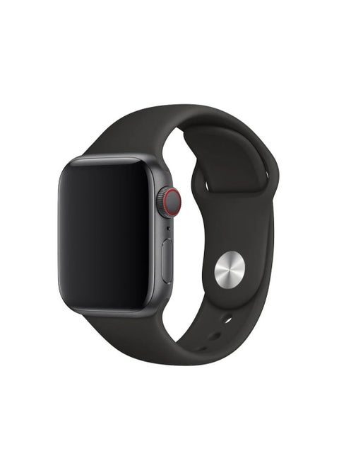 Apple Watch Strap/Band Compatible With 46mm/45mm/44mm/49mm Silicone Strap for Apple watch All Series Black