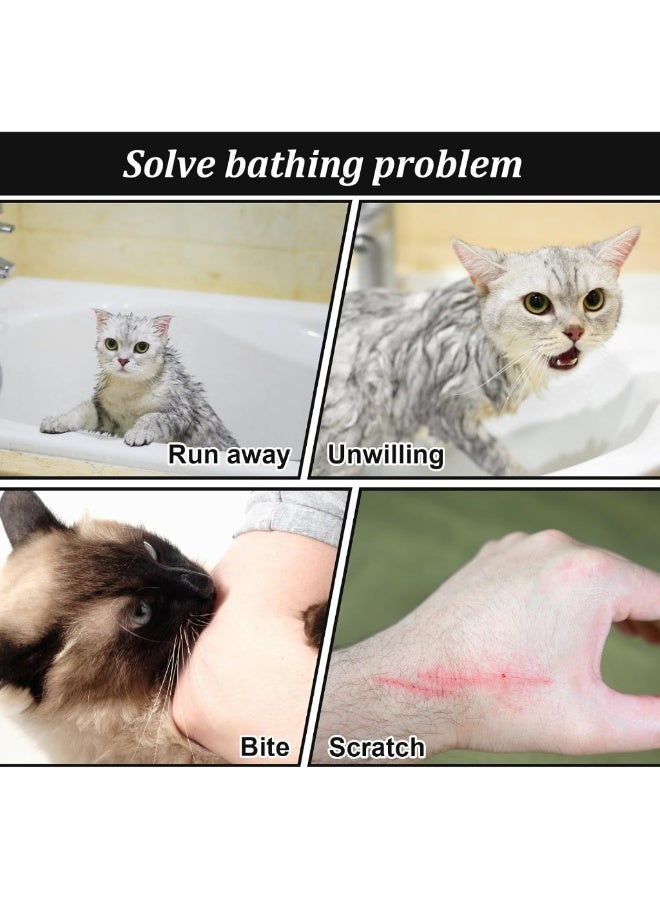 Cat Bathing Bag, Breathable Mesh, Anti-Scratch and Adjustable, for Nail Trimming, Soft Polyester Material - Image 5