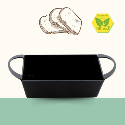 TRILONIUM Triple Seasoned Iron Bread Mould Pan 20Cms, Weighs 1.4 Kgs,Black - Image 5