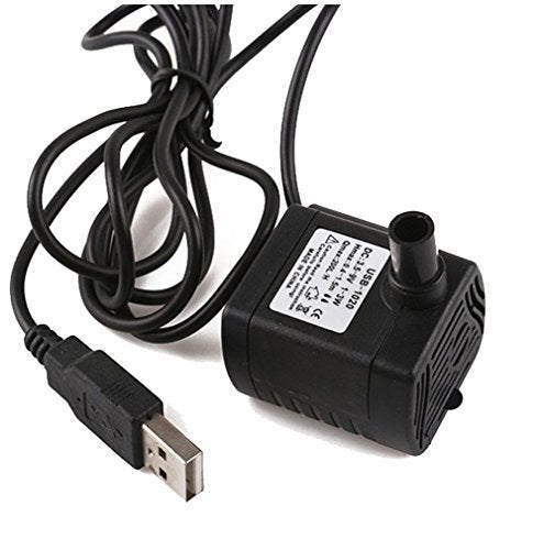 Driew USB Water Pump, Water Pump for Fountains Water Fountain Pump Submersible Water Pump 3W DC 3.5-9V 200L/H Black - Image 3