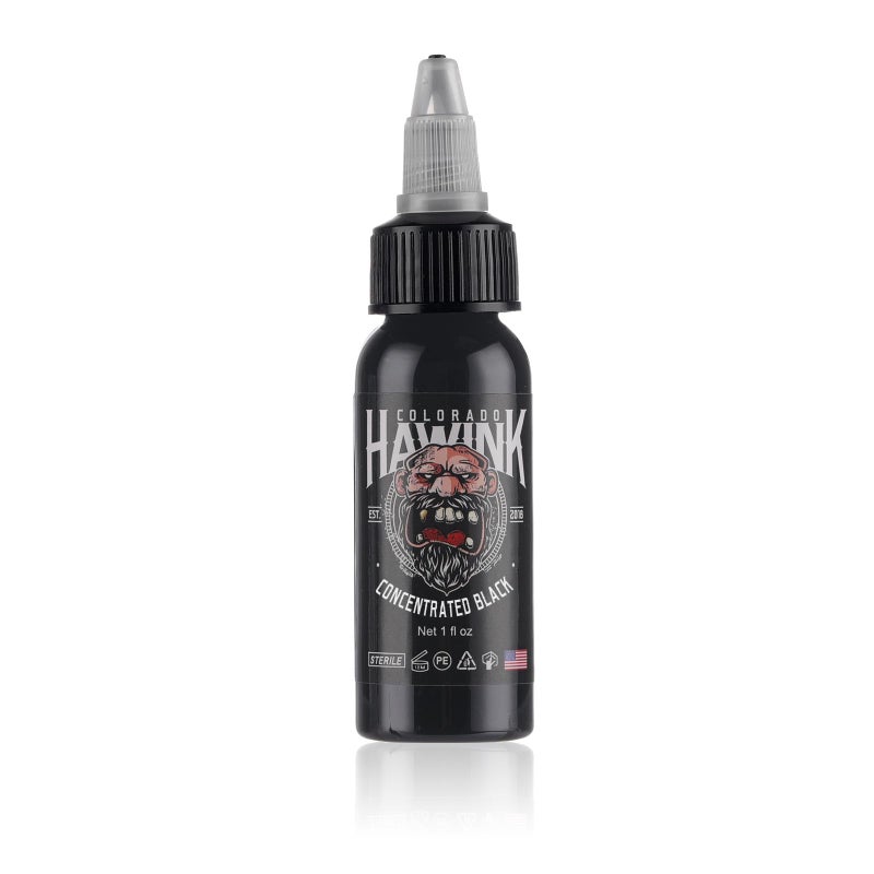 HAWINK Black Tattoo Ink 1 oz (30ml) Vegan-Friendly USA Standard Pigment Tattoo Supplies Concentrated Black TI203-30-002 - Image 4