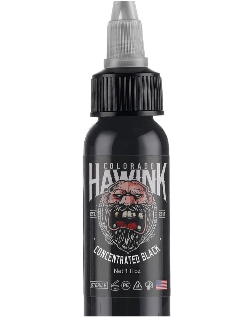 Hawink - HAWINK Black Tattoo Ink 1 oz (30ml) Friendly Pigment Tattoo Supplies Concentrated Black TI203-30-002 - Image 1