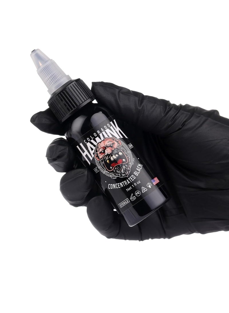 Hawink - HAWINK Black Tattoo Ink 1 oz (30ml) Friendly Pigment Tattoo Supplies Concentrated Black TI203-30-002 - Image 1