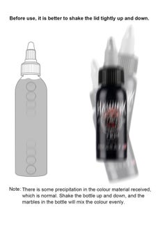 Hawink HAWINK Black Tattoo Ink 1 oz (30ml) Friendly Pigment Tattoo Supplies Concentrated Black TI203-30-002  - Image 3