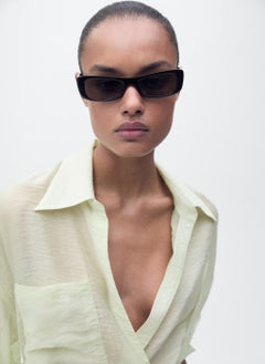 MANGO Cross-Over Lyocell Bow Closure Shirt  - Image 4