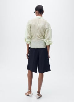 MANGO Cross-Over Lyocell Bow Closure Shirt  - Image 2