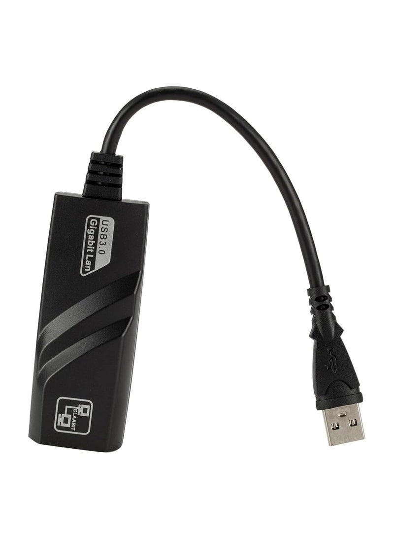 Wired Network Adapter USB 3.0 To Gigabit Ethernet RJ45 LAN 10/100/1000Mbps Ethernet Network Card for Laptop PC - Image 1