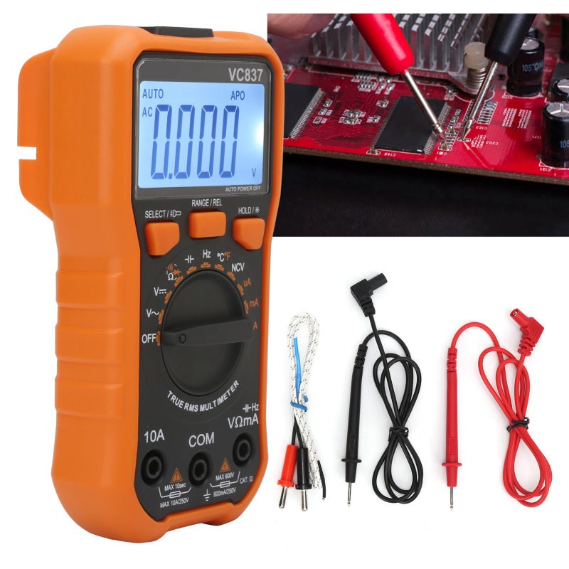 Digital Multimeter: 6000 Counts Automatic Range - Small Portable Rugged Durable Multifunction Meter for Electrical Testing & Field Measurement - Image 3