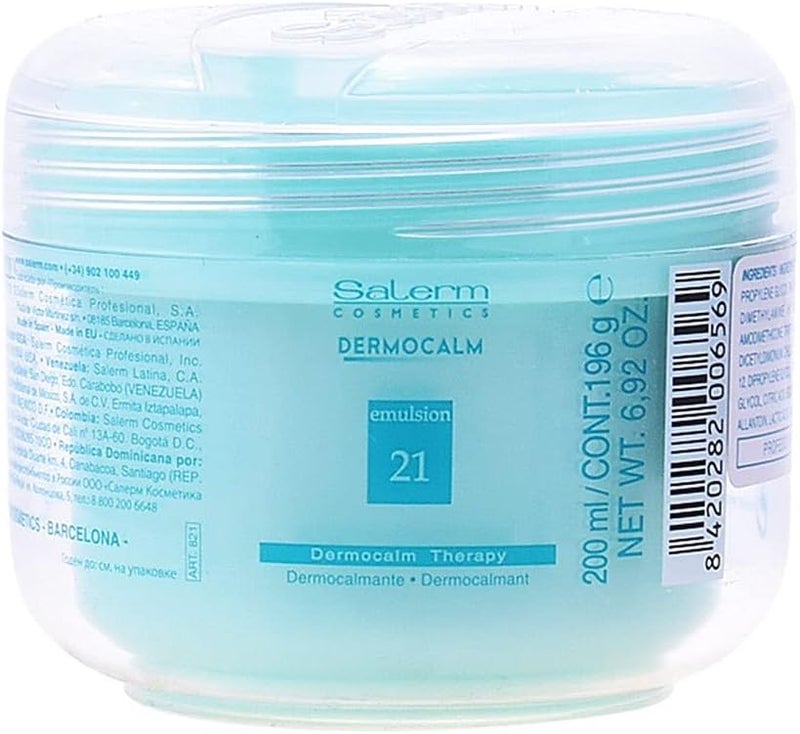Salerm Dermocalm Hair Mask - 200ml Emulsion for Nourishing and Soothing Hair Care