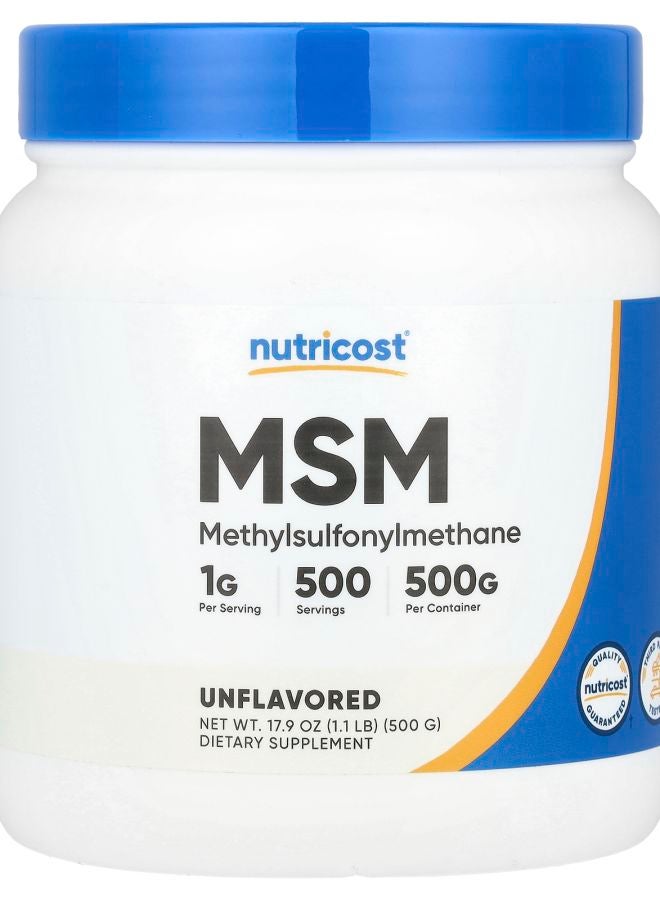 Nutricost MSM Unflavored 17.9 oz (500 g)