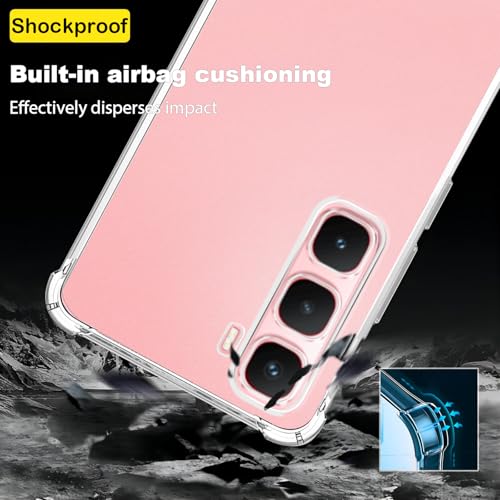 USTIYA Case for Infinix Hot 60 Pro + Pro Plus Clear TPU Four Corners Military-Grade Protection Cover Transparent Soft funda - Image 2