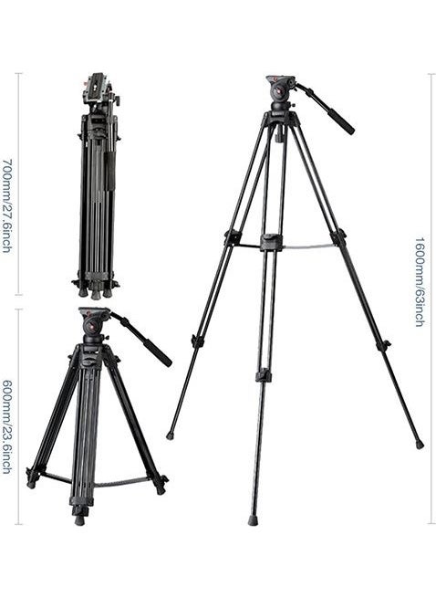 Digipod - DTW-75AW and DVH-5W Fluid Head Professional Video Tripod - Image 1