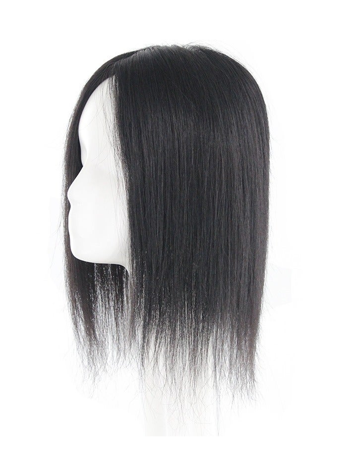 Estelle Wig Manufacturer Wholesale Full Hand Braided Single Mesh Replacement Black Ladies Head Cover White Hair Wig Piece Real Hair - Image 5