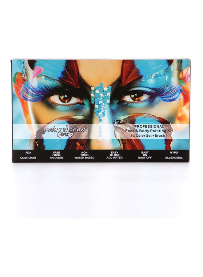 NIBEMINENT Professional Face And Body Painting Kit Multicolour - Image 3