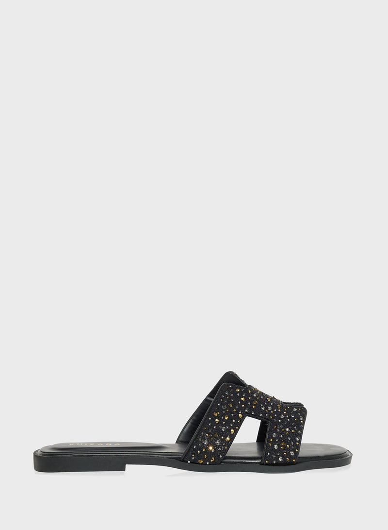 Khizana Glitter Flat Sandal - Image 1