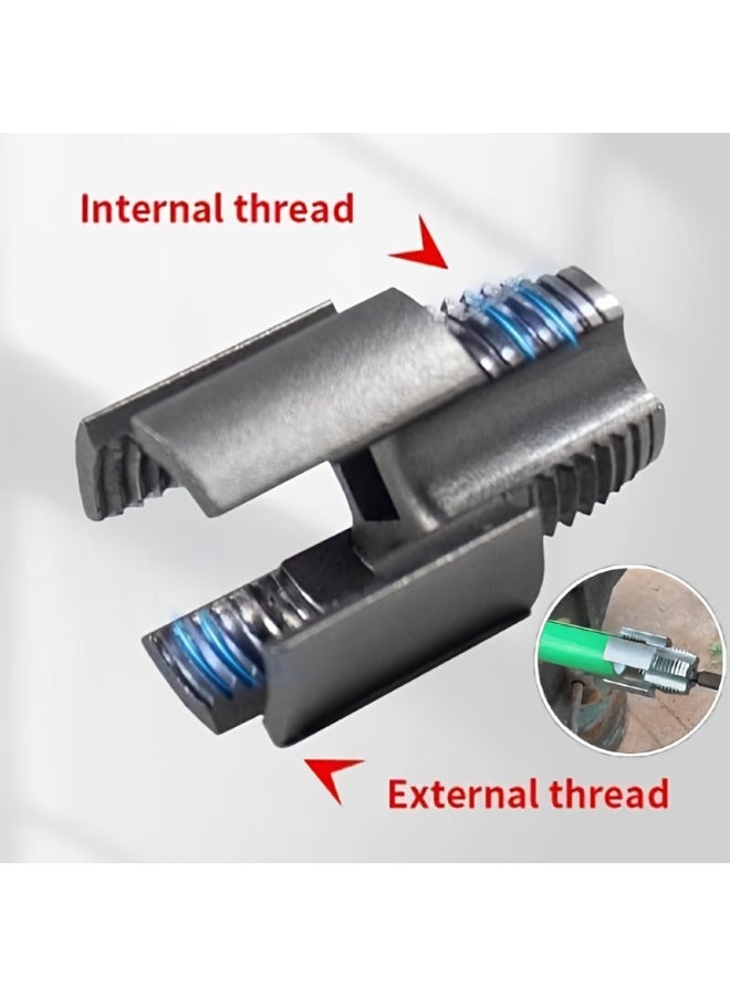 Upgraded Dual-Function PVC Pipe Threading Tool, 2-Piece Set for 1/2" and 3/4" Water Pipes - Integrated Internal & External Thread Cutter for Home Plumbing Repairs - Image 3