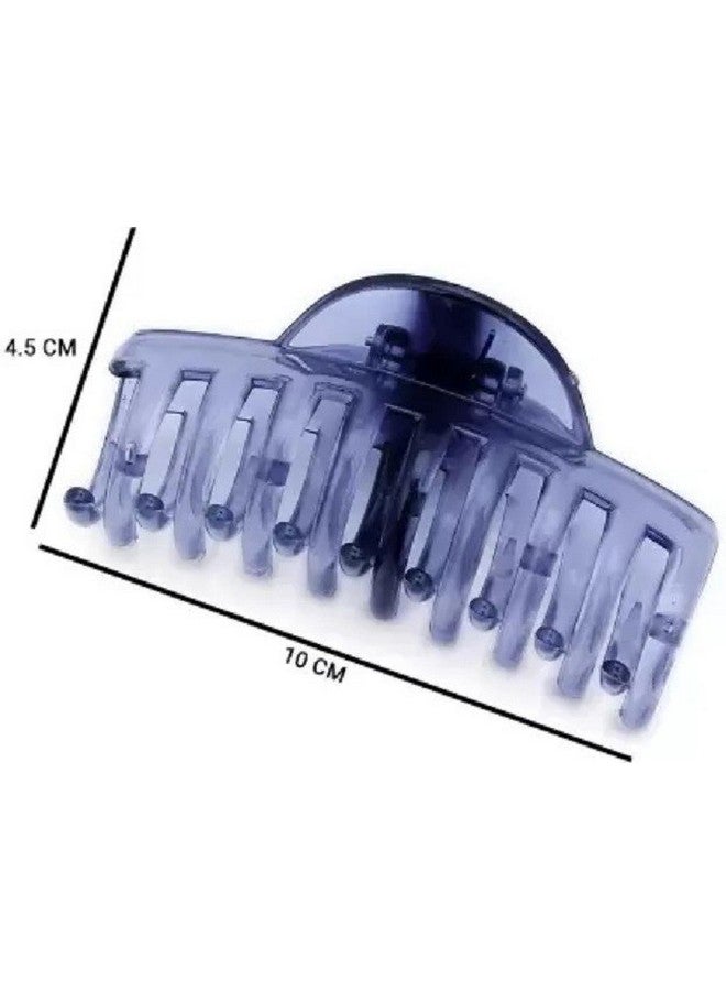 Blubby Transparent Hair Clutcher With Multi Color Hair Claw Clips for Women Pack of 3 - Image 2