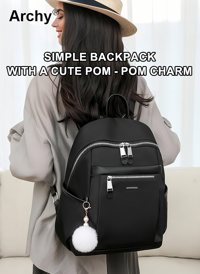 Archy Women's Travel Backpack - Lightweight Nylon Anti-Theft Daypack with Luggage Strap, Water-Resistant College Bookbag for Work/Commute/Trip  - Image 1