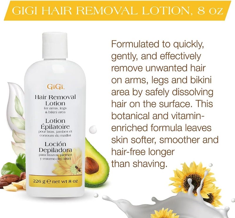 GiGi Hair Removal Lotion for Arms, Legs & Bikini Area - 8 Ounce - Image 2