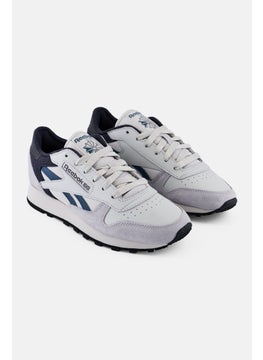 Reebok Kids Boy Classic Leather Lace Up Running Shoes, Grey  - Image 4