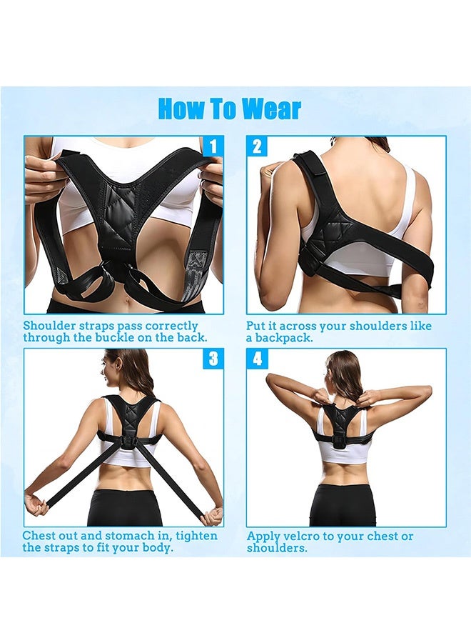 Generic 1 pcs Back Brace Posture Corrector for Women and Men - Invisible & Mesh Breathable Upper Back Brace - Adjustable Back Straightener - Relieve Shoulder, Neck & Back Pain  - Image 4