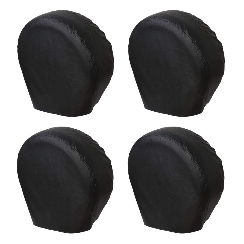 VINPATIO RV Tire Covers 4 Pack Tough Waterproof Wheel Protector for Camper Truck Motohome SUV Car Boat Trailer Universal Fits Tire Diameters 3639 inches Black