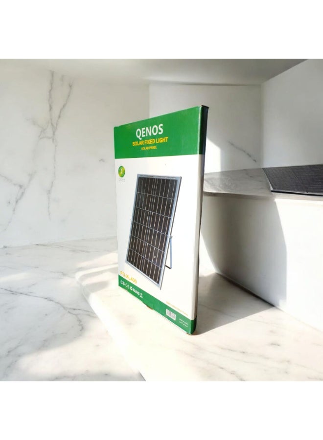 Qenos 400W Solar Powered Outdoor LED Flood Light with Solar Panel and Remote Control - White 6500K - Image 4