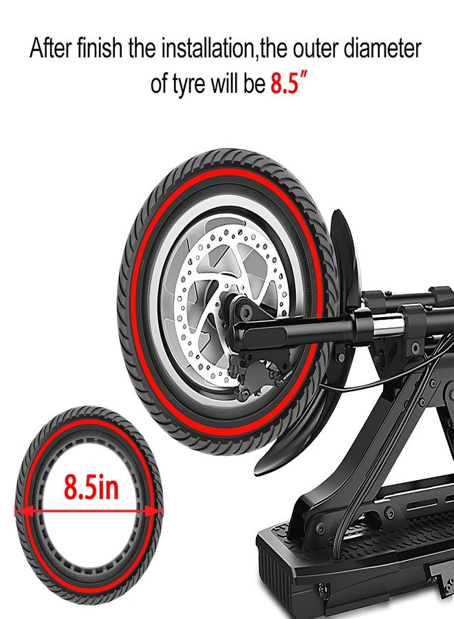 FOVNOT إطار FOVNOT صلب مقاس 8.5 بوصة، إطار بديل مقاوم للثقب، بتصميم خلية النحل - Image 3
