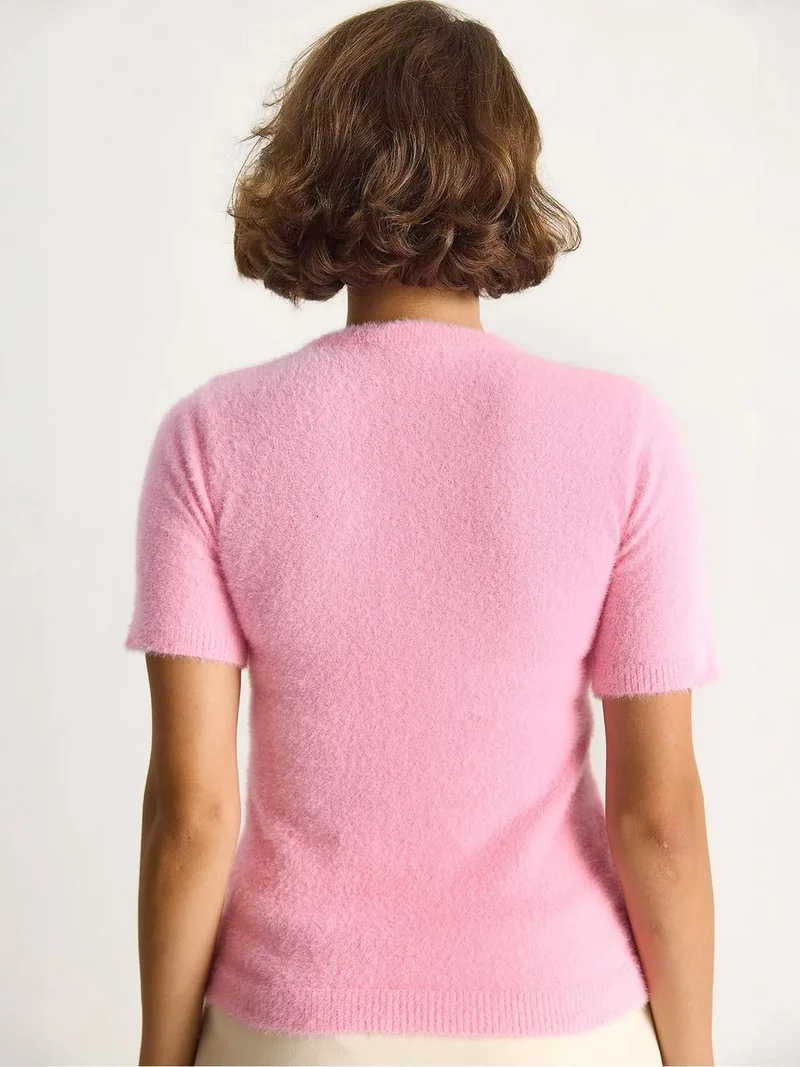 Bianco Lucci Carnation Pink LUCCI Butterfly Buttoned Cardigan for Women | Best Price UAE