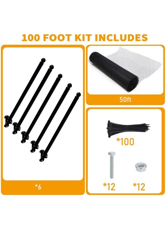 TPSHKE Cat Fence Conversion System—Adjustable 30" Fence Extension for Existing Outdoor Fences, Includes Galvanized Steel Extenders and Poly Mesh for Wood, Chain Link, Metal, Brick, & Vinyl Fences（50ft kit） - Image 5
