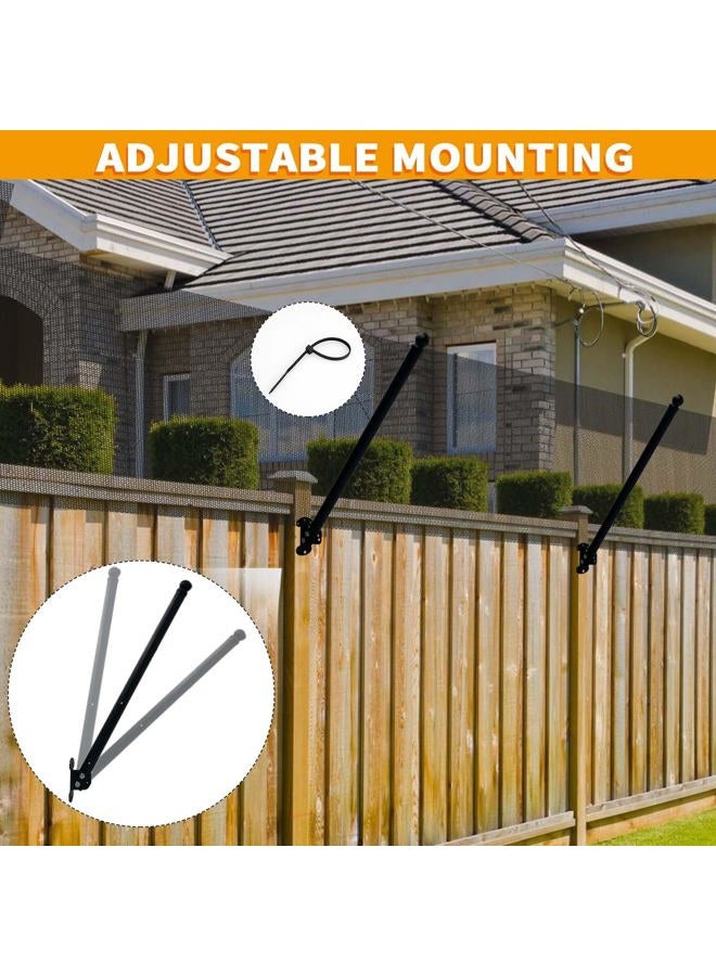 TPSHKE Cat Fence Conversion System—Adjustable 30" Fence Extension for Existing Outdoor Fences, Includes Galvanized Steel Extenders and Poly Mesh for Wood, Chain Link, Metal, Brick, & Vinyl Fences（50ft kit） - Image 3