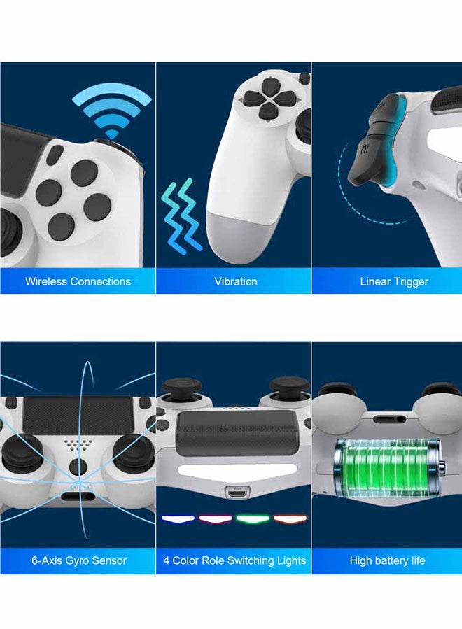 PlayStation Controller Wireless Gamepad, Pro Controllers Compatible with P4/OLED/PC,Bluetooth One-Key Pairing Gamepad,long-lasting battery,6-Axis Motion Wake Up Function - Image 3