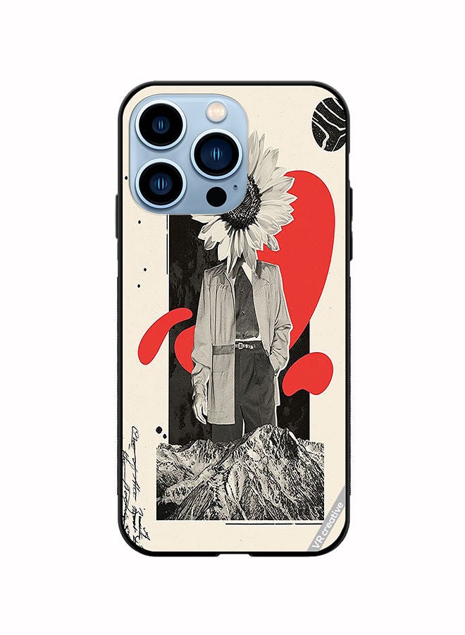 VR CREATIVE Protective Case Cover For Apple iPhone 14 Pro Flower Face Of A Man Design Multicolour - Image 1