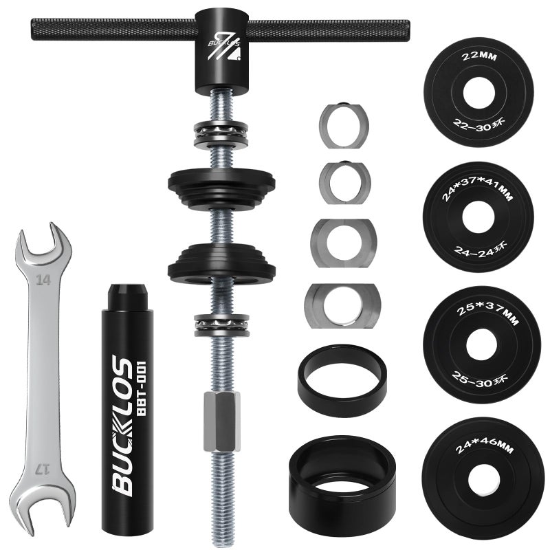 BUCKLOS Bike Headset Press-in Tool, Bottom Bracket Install Removal Tool Kit, Bearing Press Tool, Bicycle Repair Accessories Suitable for BB73 BB86 BB30 BB91 BB92 PF30 - Image 1
