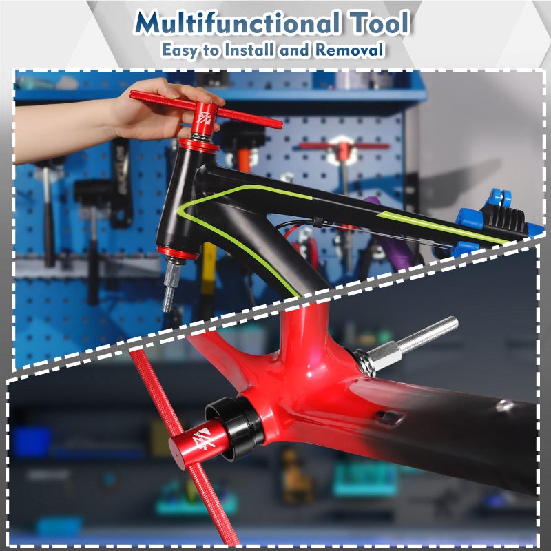 BUCKLOS Bike Headset Press-in Tool, Bottom Bracket Install Removal Tool Kit, Bearing Press Tool, Bicycle Repair Accessories Suitable for BB73 BB86 BB30 BB91 BB92 PF30 - Image 2