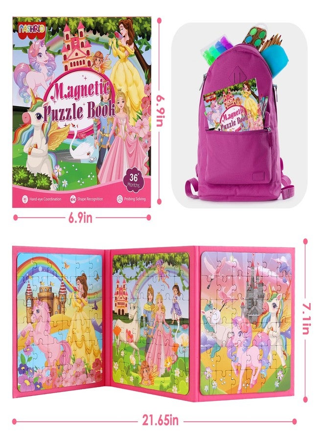 NASHRIO Magnetic Puzzles for Kids Ages 4-6, 36-Piece Toddler Travel Toys Princess Puzzles Ages 3-5, Educational Learning Magnets, Ideal Road Trip Activities Toys for 3 4 5 6 Girls - Image 3