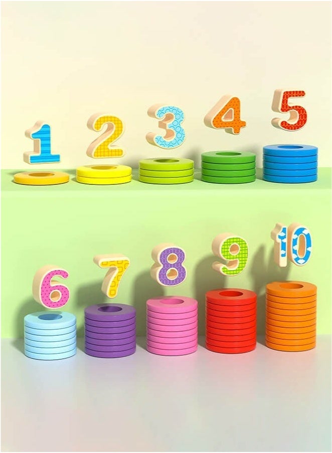 5-in-1 Safe Montessori Educational Toy – Shape Matching, Number Sorting, Fishing, Stacking & Ring Toss for Kids 2+ - Image 3